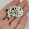 Slapende kosmische glow in the dark kitten magneet