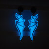 Vleermuis vleugels glow in the dark oorbellen