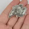 Vogel schedel bloem magneet