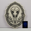 Vogel schedel glow in the dark muur decoratie