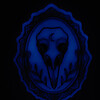 Vogel schedel glow in the dark muur decoratie
