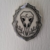 Vogel schedel glow in the dark muur decoratie
