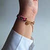 geweven kralen armband 'Hot pink leopard'
