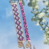 geweven kralen armband 'Hot pink leopard'