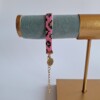geweven kralen armband 'Hot pink leopard'