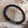 Armband van Textielsnoer - Twisted Black