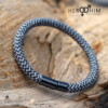 Armband van Textielsnoer - Zig Zag Grey