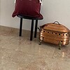 Dry rose vierkant velvet kussenhoes
