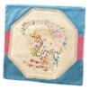 Geborduurd blauw velvet kussenhoes met borduursel