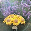 Gehaakte groet zonnebloemen