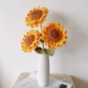 Gehaakte groet zonnebloemen
