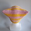 Gehaakte muts 'Baby pink & yellow'