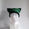 Gehaakte muts 'Black & green'