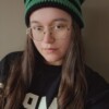 Gehaakte muts 'Black & green'