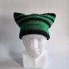 Gehaakte muts 'Black & green'