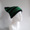Gehaakte muts 'Black & green'