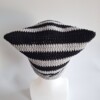 Gehaakte muts 'Black & light grey'