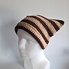 Gehaakte muts | Bruin en beige