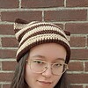 Gehaakte muts | Bruin en beige