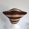 Gehaakte muts | Bruin en beige