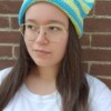 Gehaakte muts 'Lime & turquoise'