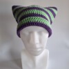 Gehaakte muts 'Purple & peppermint'