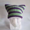 Gehaakte muts 'Purple & peppermint'