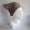 Gehaakte muts 'Tan & light grey'