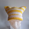 Gehaakte muts 'Yellow & white'