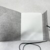 Hand gebonden boek met flexibele licht grijze omslag