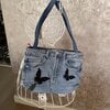 Hippe upcycled jeans tas