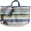 Kelim shopper tas in blauwe kleuren