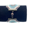 Weef armband met Miyuki kralen | Turquoise - Bruin - Rose -Goudkleurig
