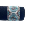 Weef armband met Miyuki kralen | Turquoise - Bruin - Rose -Goudkleurig