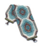 Weef armband met Miyuki kralen | Turquoise - Bruin - Rose -Goudkleurig