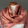 Zijden sjaal met prints van echte bladeren - ‘Infinity’