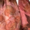 Zijden sjaal met prints van echte bladeren - ‘Infinity’