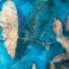 Zijden sjaal met prints van echte bladeren - ‘Watercolor of our plane tree'