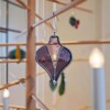 glas in lood kerst hanger Viola rosa