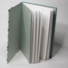 Notitie/schetsboek met linnen en omslag decoratief stipjes papier