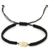 Armband Hamsa hand bedeltje 14 karaat geel goud, ideaal als cadeau, maat verstelbaar 15-21 cm