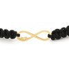 Armband met 14 karaat geelgouden Infinity - met twee hartjes