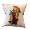 Artisan Faces Geborduurde Kussenhoezen met Vezelvulling – 100% Katoen