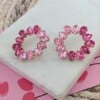 Dubble pink oorbellen