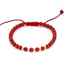 Elegante armband met rode howliet en 14 karaat geelgouden kralen 2,5 mm