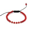 Elegante armband met rode howliet kralen en gouden accenten, voor vrouwen en mannen, ideaal als cadeau, maat verstelbaar 15-21 cm, ideaal als cadeau