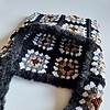 Gehaakte tas 'Furry & black'