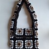 Gehaakte tas 'Furry & black'