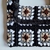 Gehaakte tas 'Furry & black'