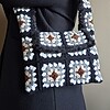 Gehaakte tas 'Furry & black'